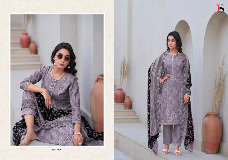 Bin Saeed 13 By Deepsy Pure Cotton Embroidery Pakistani Salwar Suit Orders In India